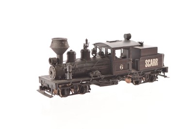 Lot 393 - Precision Scale Co Iron Horse Models HOn3 Gauge SCARR black Shay 0-4-4-0 Locomotive and attached Tender