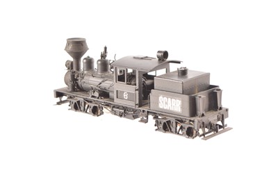 Lot 393 - Precision Scale Co Iron Horse Models HOn3 Gauge SCARR black Shay 0-4-4-0 Locomotive and attached Tender