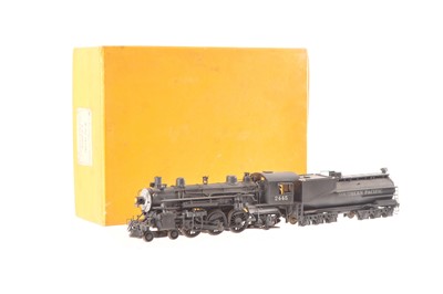 Lot 398 - Tenshodo dated inside lid 4/3/62 possibly for John Underhill Reading (stamped on inside of lid) HO Gauge Southern Pacific black 4-6-2 No 2445 Locomotive and 12-wheel tank Tender