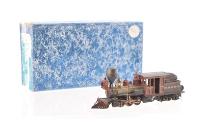 Lot 399 - Precision Engineered Japan for Balboa Scale Models HOn3  Gauge DSP&P grey black and maroon 2-6-0 Locomotive with attached 6-wheel tender