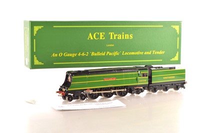 Lot 487 - Ace 0 Gauge modern issue E/9 4-6-2 Loco & Tender SR lined green West Country class 'Westward Ho
