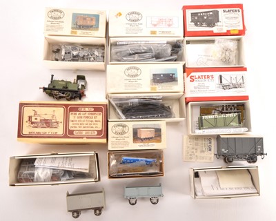 Lot 490 - Slaters/Parkside Dundas Finescale Locomotive and wagons kit and part built (10)