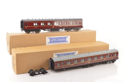 Lot 492 - GM Coaches 0 Gauge Finescale a pair of Kitbuilt LMS Coaches (2)