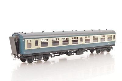 Lot 500 - Lawrence Scale models Kitbuilt 0 Gauge BR blue and grey open coach