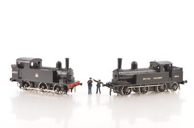 Lot 521 - Unknown make 0 Gauge Finescale pair of BR black Kitbuit Tank Locomotives (2)