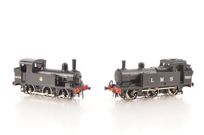 Lot 522 - Unknown make 0 Gauge Finescale pair of BR black Kitbuit Tank Locomotives (2)