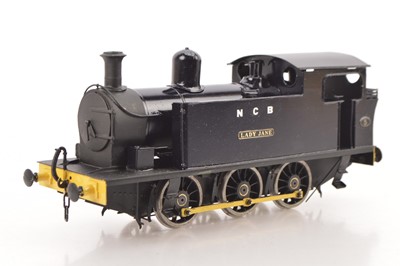 Lot 531 - Kitbuilt 0 Gauge Finescale 0-6-0 Hunslet Industrial Tank Loco NCB black 'Lady Jane'