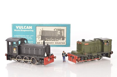 Lot 536 - Vulcan model engineering and unknow make 0 Gauge Finescale kitbuilt pair of Diesel Locomotives (2)