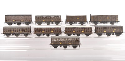 Lot 539 - WEP/slaters or similar Models 0 Gauge Finescale Kitbuilt GWR wagons (9)