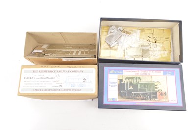 Lot 545 - Mercian/ The Right Price Railway Co 0 Gauge Finescale pair of industrial Diesel Locomotive Kits (2)