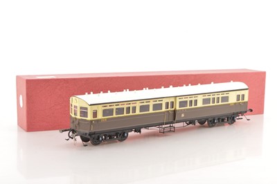 Lot 555 - Kitbuilt 0 Gauge Finescale GWR Brown & Cream Auto coach