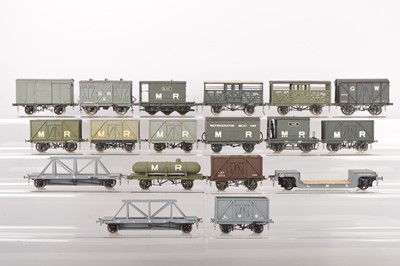 Lot 563 - Peco and other commercial manufacturers 0 Gauge Kitbuilt mixed group of plastic bodied goods wagons (18)