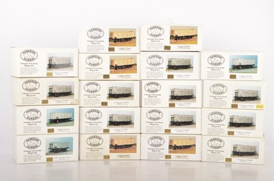 Lot 565 - Parkside Dundas group of 0 Gauge Finescale wagon Kits (18)
