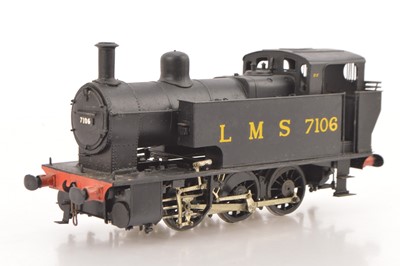 Lot 566 - Kitbuilt 0 Gauge Finescale Kitbuilt 0-6-0 LMS class 2F black Dock Tank Loco