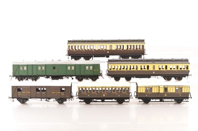 Lot 577 - Slaters and other commercial manufacturers 0 Gauge Finescale kitbuilt GWR/SR Passenger Rolling stock (6)