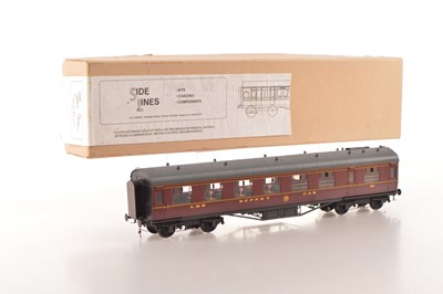 Lot 601 - Sidelines 0 Gauge Buffet Car Coach Period 3 LMS Crimson Lake 132