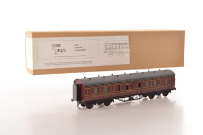 Lot 604 - Sidelines 0 Gauge  Kitbuilt Gangwayed 50' Parcel Van Period 2 Crimson Lake 7468