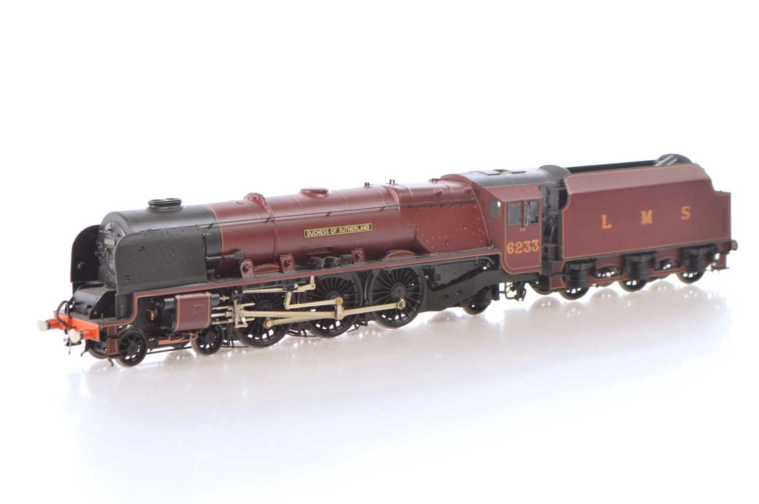 Lot 606 - David Andrews 2-Rail Finescale 0 Gauge Kitbuilt by G Varley Stanier 7P LMS Coronation 6233 "Duchess Of Sutherland" LMS Crimson Lake 4-6-2 Locomotive and 4000 gal Tender