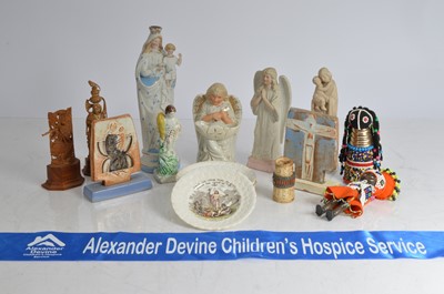 Lot 8 - A collection of religious and other ceramics and works of art