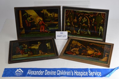 Lot 9 - Eight Victorian Religious glass prints in frames