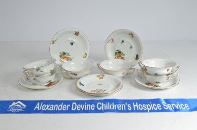 Lot 29 - A set of six Herend porcelain soup bowls with saucers