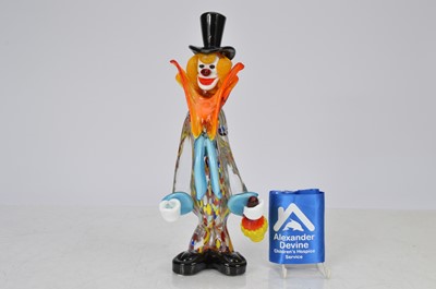Lot 39 - A Murano multi-coloured glass figure of a clown