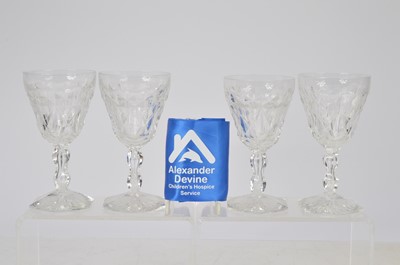 Lot 57 - Four cut glass goblets