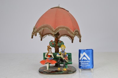 Lot 75 - Decorative French ceramic table lamp