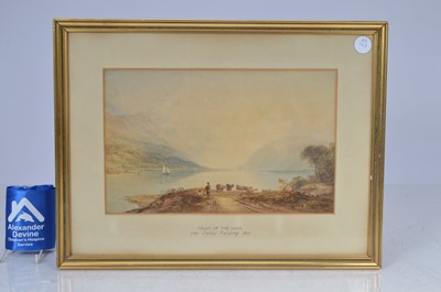 Lot 122 - Watercolour 'Head of the Loch' by Copley Fielding