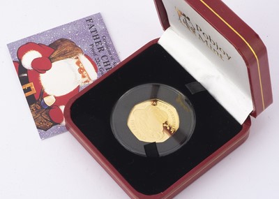 Lot 23 - A British Pobjoy Mint 2018 Gibralter gold proof 50 pence "Father Christmas" coin