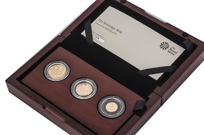 Lot 24 - A Royal Mint 2018 three coin gold proof sovereign set