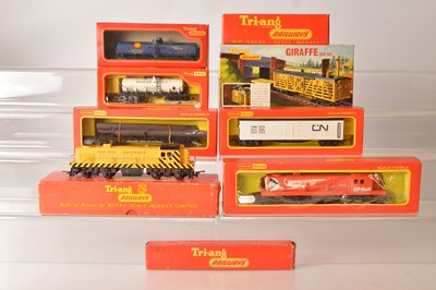 Lot 17 - Tri-ang 00 gauge Transcontinental Locomotives and  wagons (9)