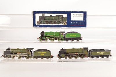 Lot 47 - Hornby Bachmann 00 gauge Southern Steam Locomotives and tenders (4)