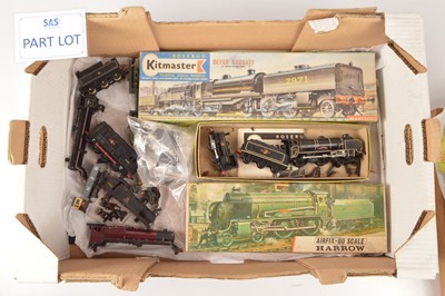 Lot 97 - Metal and plastic 00 gauge kit built locomotives and parts (qty in 1 box)