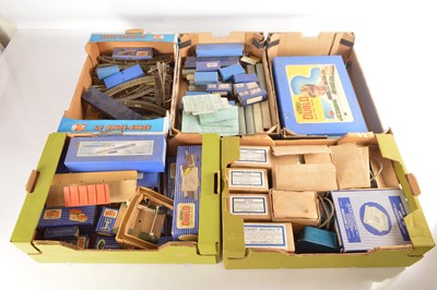 Lot 109 - Hornby-Dublo 3- Rail Train Set Locomotives and Coaches with Goods Rolling Stock Buildings and Accessories and Track (qty in 5 boxes)