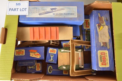 Lot 109 - Hornby-Dublo 3- Rail Train Set Locomotives and Coaches with Goods Rolling Stock Buildings and Accessories and Track (qty in 5 boxes)