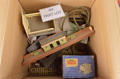Lot 113 - Hornby-Dublo 00 gauge 3 rail Locomotive coaches and wagons with track and controllers (qty in 2 boxes)