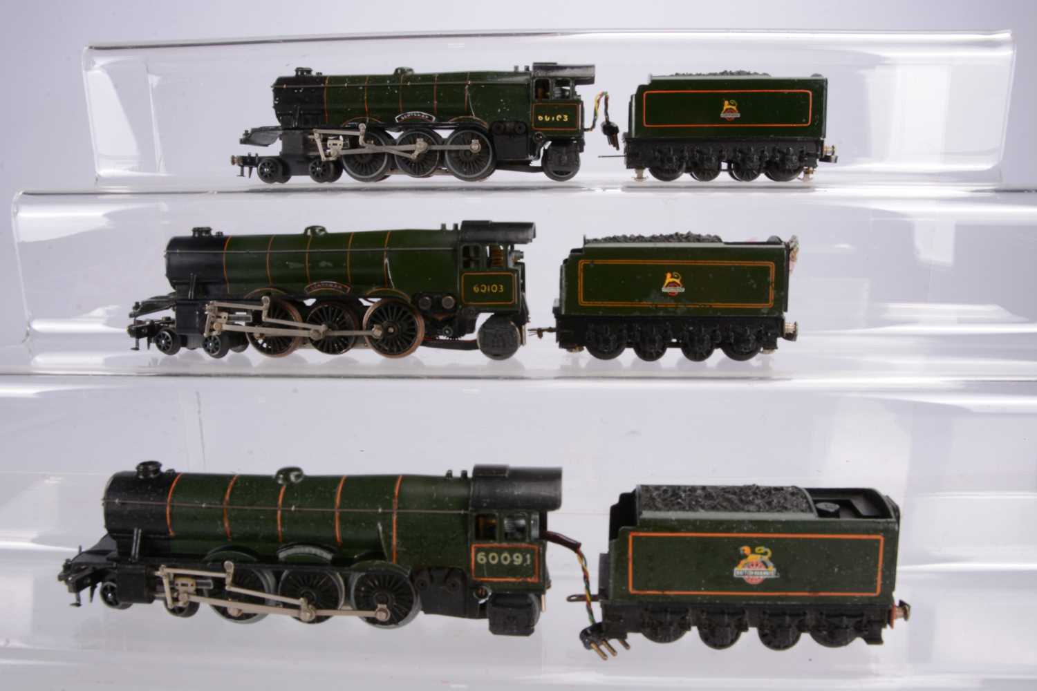 Lot 126 - Trix 00 Gauge boxed 540 AC BR green 'Scotsman' 2-6-4 Locomotives and Tenders (3)