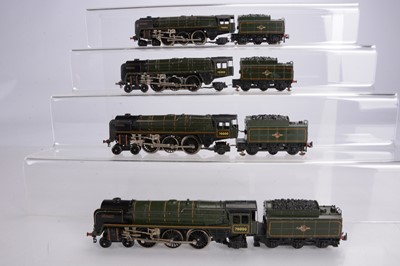 Lot 127 - Four Trix 00 Gauge 236 metal bodied BR green Britannia Class 4-6-2 7000 'Britannia ' Steam Locomotives and Tenders (4)