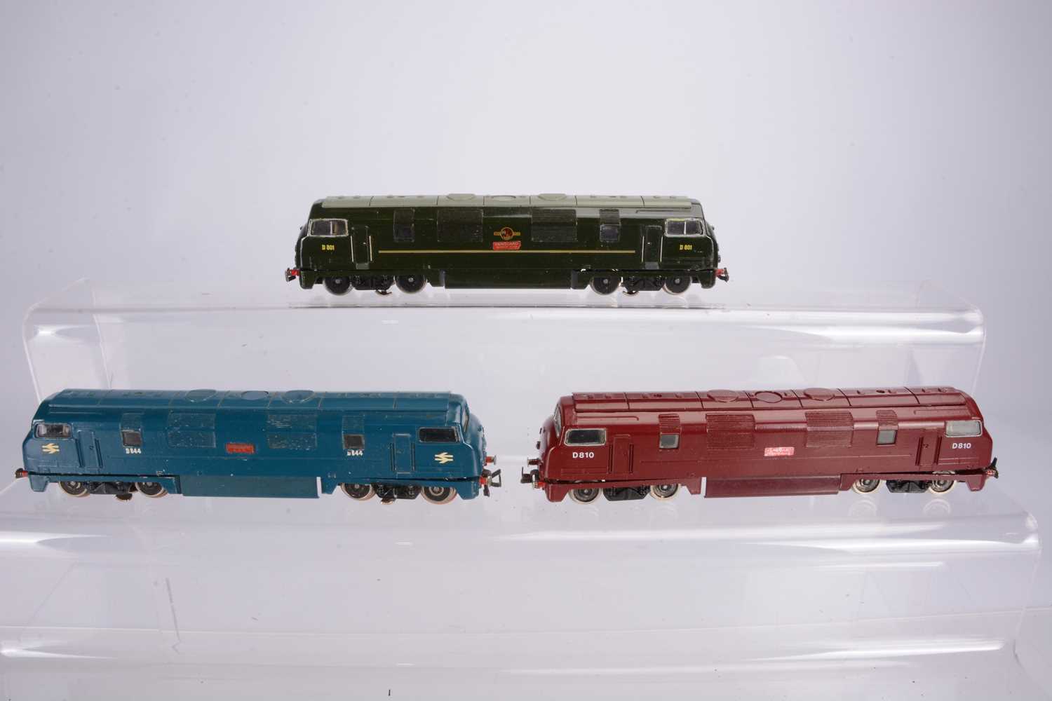 Lot 131 - Three Trix 00 Gauge metal body BR Warship Class Diesel Locomotives (3)