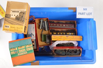 Lot 155 - Trix 00 Gauge Locomotives Rolling Stock Track and various Accessories by Trix Hornby-Dublo and Master Models (qty)