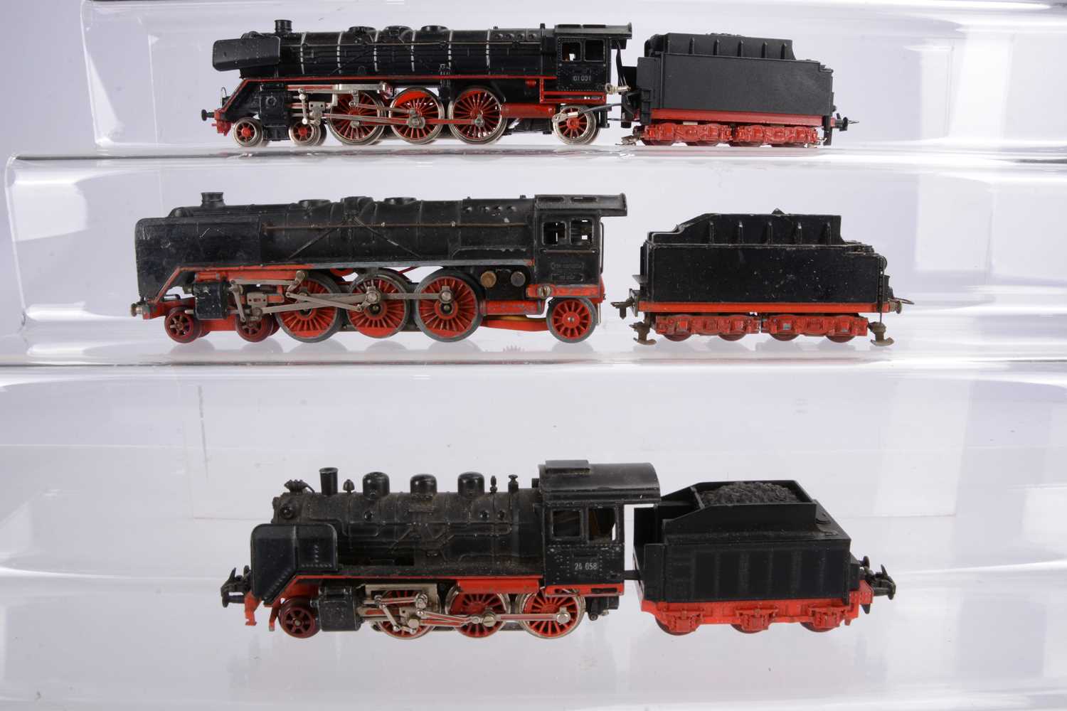 Lot 161 - Trix HO Gauge DB black 4-6-2 and 2-6-0 Steam Locomotives and Tenders