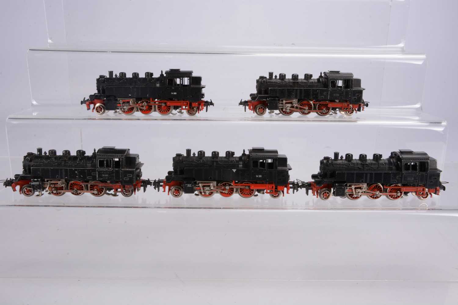 Lot 164 - Five Trix HO Gauge unboxed DB black 2-6-2 64089 Tank Locomotives