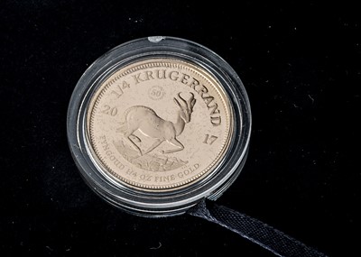 Lot 40 - A South African Mint quarter ounce 2017 gold krugerrand coin