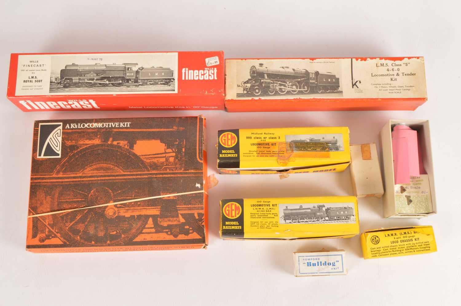 Lot 190 - Unmade and part Kit Built 00 Gauge Steam Locomotives (qty)