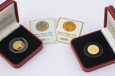 Lot 43 - Two Pobjoy Mint restike sovereigns