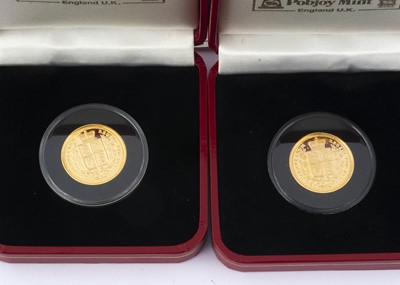 Lot 43 - Two Pobjoy Mint restike sovereigns