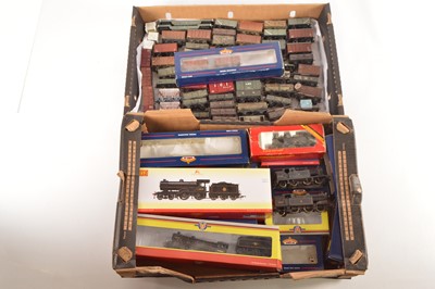 Lot 210 - Bachmann Hornby and other steam Locomotives 00 gauges and wagons (61)