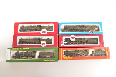 Lot 222 - Dapol Hornby Airfix Replica GW green livery Steam locomotives and tenders in original boxes 00 gauge (6)