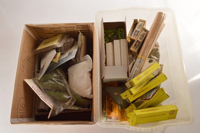 Lot 243 - Ratio Signal kits 00 gauge with Scenic materials paints and other items  (qty in 2 boxes)